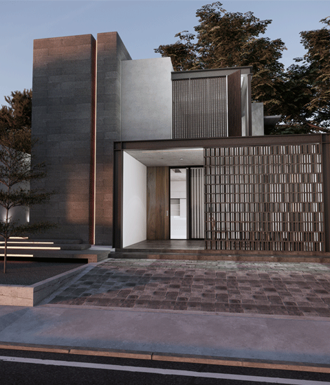 Screenshot Video Render 3D animasi - Desain Rumah modern kontemporer